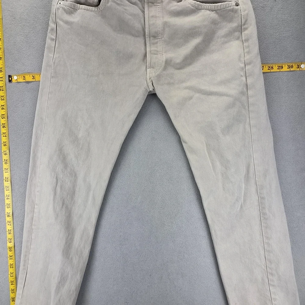 Vintage Levis 501 Jeans Mens Gray‎ Made In USA 90s Button Fits 34x29